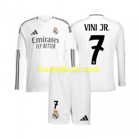 Fußballtrikots Real Madrid Vinicius Junior 7 Kinder Heim Trikotsatz 2024-2025 Langarm